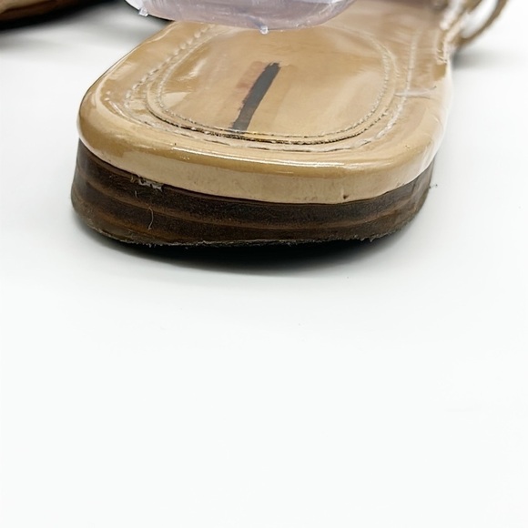 Sam Edelman Bay Slide Sandals Women's 10M Patent Leather Double "E" Almond - Picture 4 of 9
